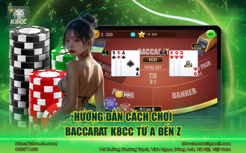 Baccarat K8CC - Hướng dẫn chơi game bài cho các tân thủ 3 Hướng dẫn cách chơi baccarat K8CC từ A đến Z