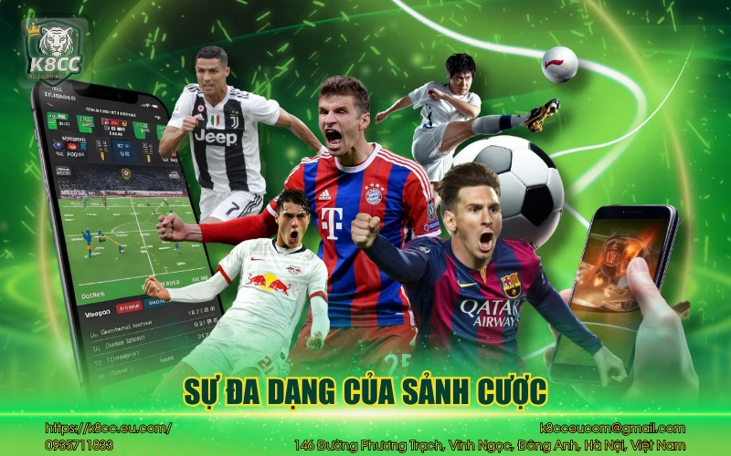 Thể thao K8CC - Đỉnh cao cá cược với hơn 30 bộ môn hấp dẫn 3 Sự đa dạng của sảnh cược