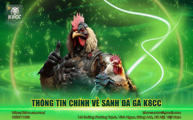 Đá gà K8CC - Sảnh cược cùng những chú gà dũng mãnh 2 Thông tin chính về sảnh đá gà K8CC
